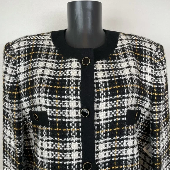 Oleg Cassini Wool Blend Blazer/Skirt Set Size 16 - Picture 13 of 16